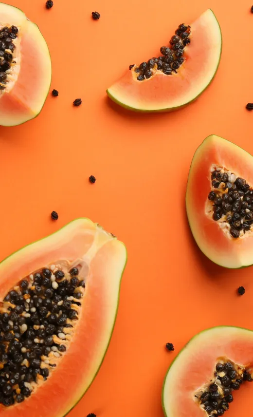 Papayas as background